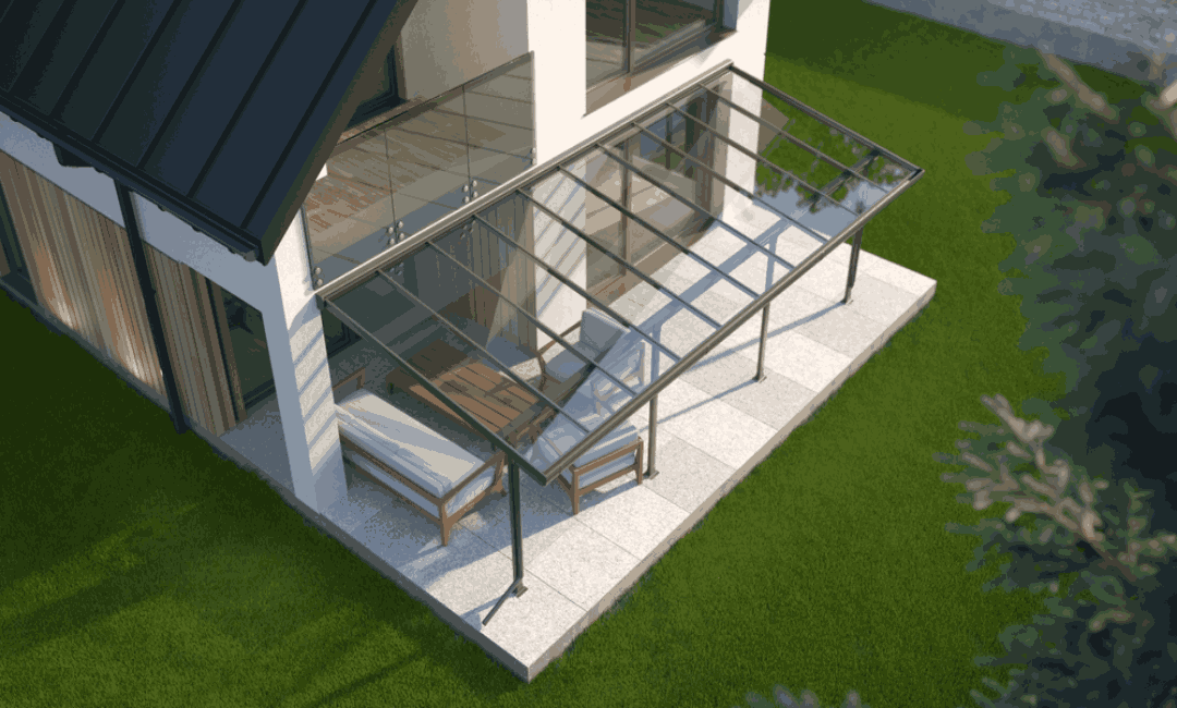 Pergola Con Techo De Cristal